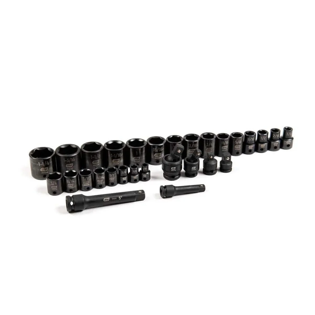 29-Piece SAE 3/8 in. and 1/2 in. Impact Socket Tray Set (29 Piece Set) - Image 2