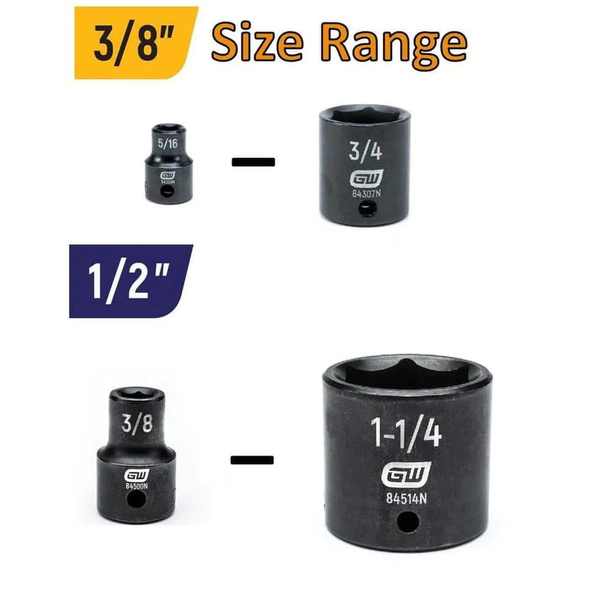 29-Piece SAE 3/8 in. and 1/2 in. Impact Socket Tray Set (29 Piece Set) - Image 7