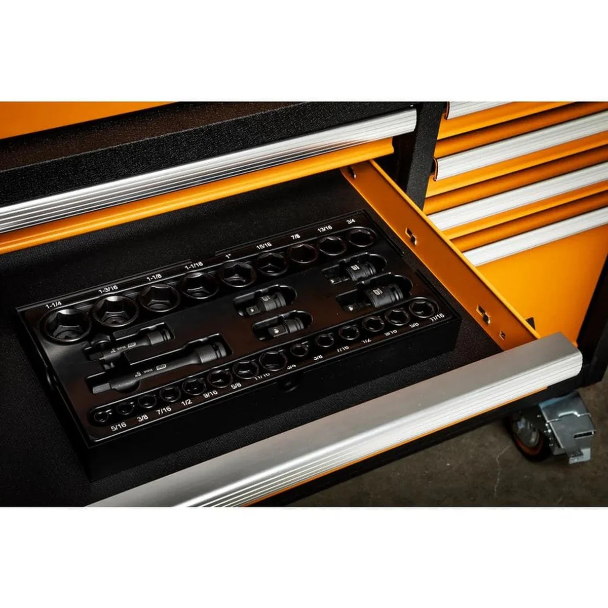 29-Piece SAE 3/8 in. and 1/2 in. Impact Socket Tray Set (29 Piece Set) - Image 8