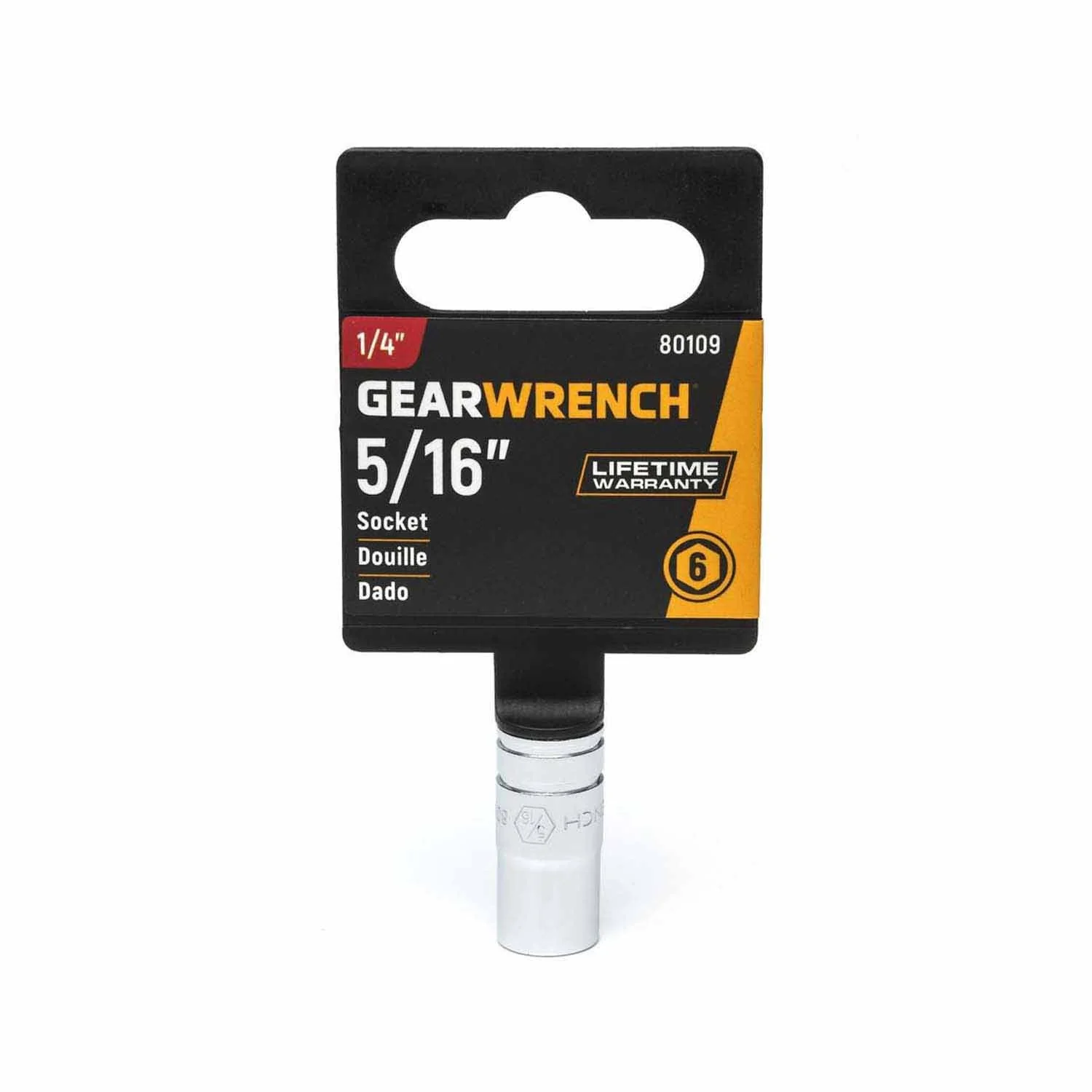 Gearwrench 80109 1/4" Drive 6 Point Standard SAE Socket 5/16" - Image 2