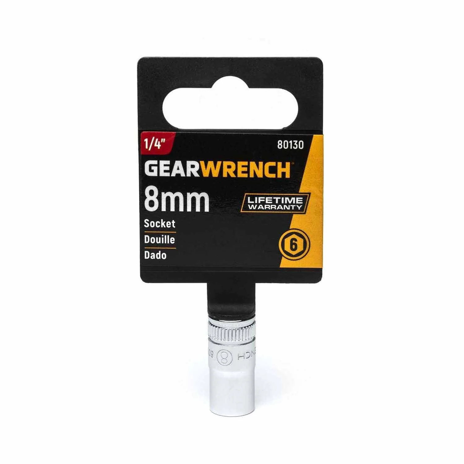 Gearwrench 80130 1/4" Drive 6 Point Standard Metric Socket 8mm - Image 2