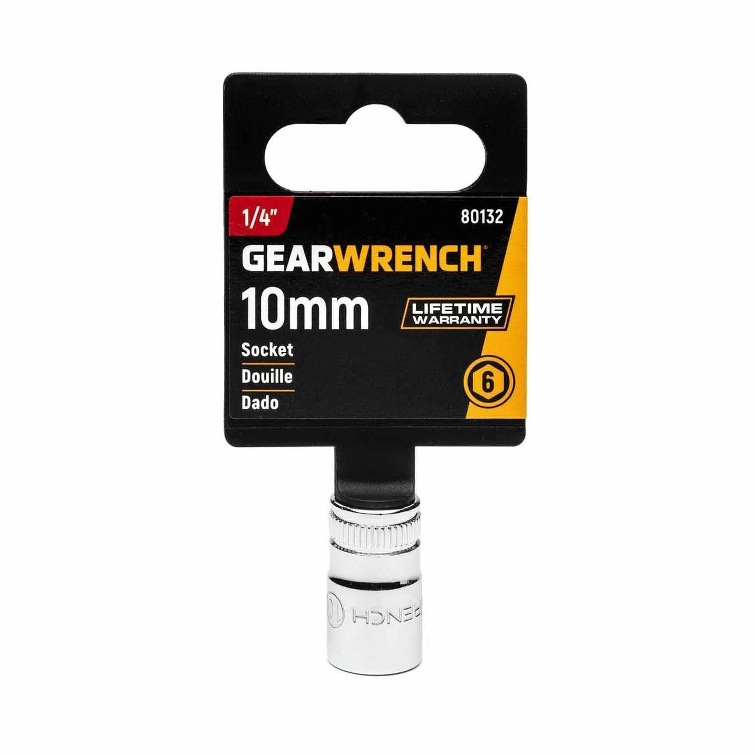 Gearwrench 80132 1/4" Drive 6 Point Standard Metric Socket 10mm - Image 2