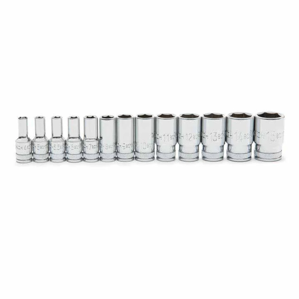 GearWrench 80304S-06 13 Piece 1/4" Drive 6 Point Mid Length Metric Socket Set - Image 3