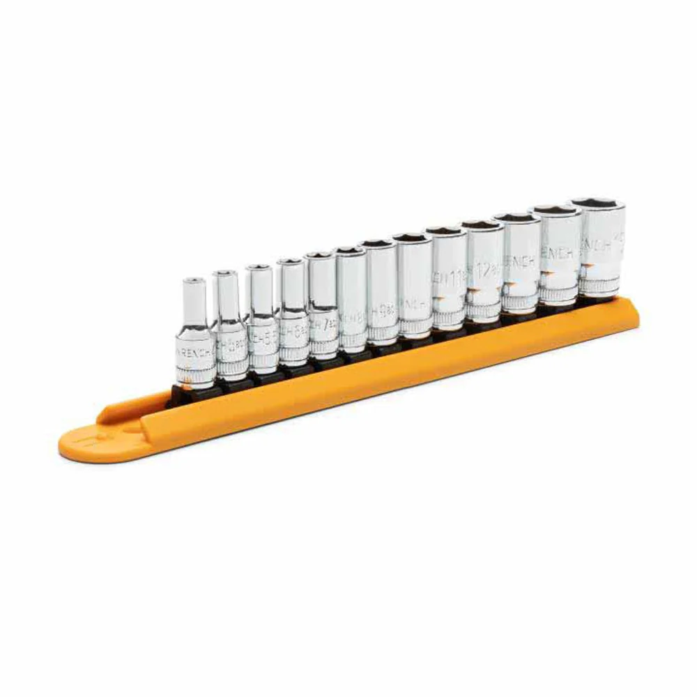 GearWrench 80304S-06 13 Piece 1/4" Drive 6 Point Mid Length Metric Socket Set - Image 6