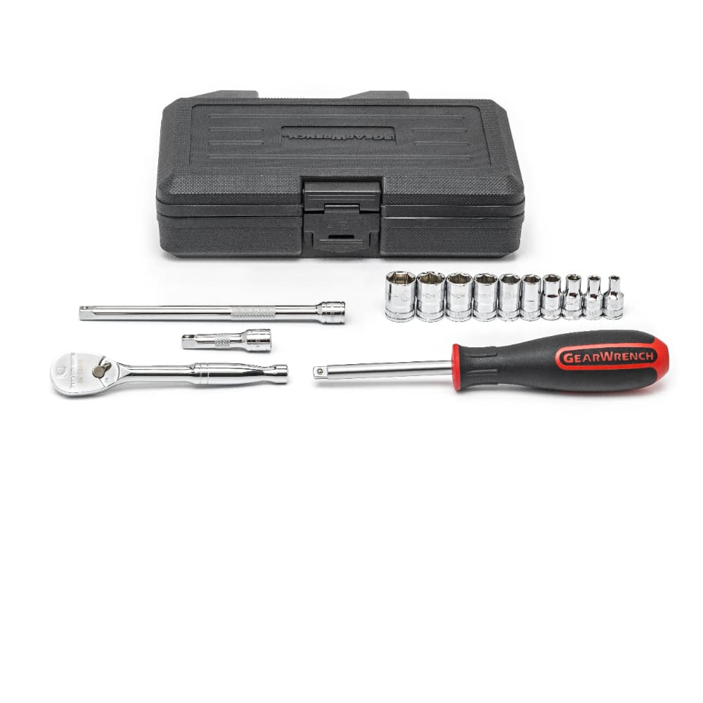 GearWrench 80326 14 Pc. 1/4" Drive 6 Point Standard Metric Mechanics Tool Set - Image 2