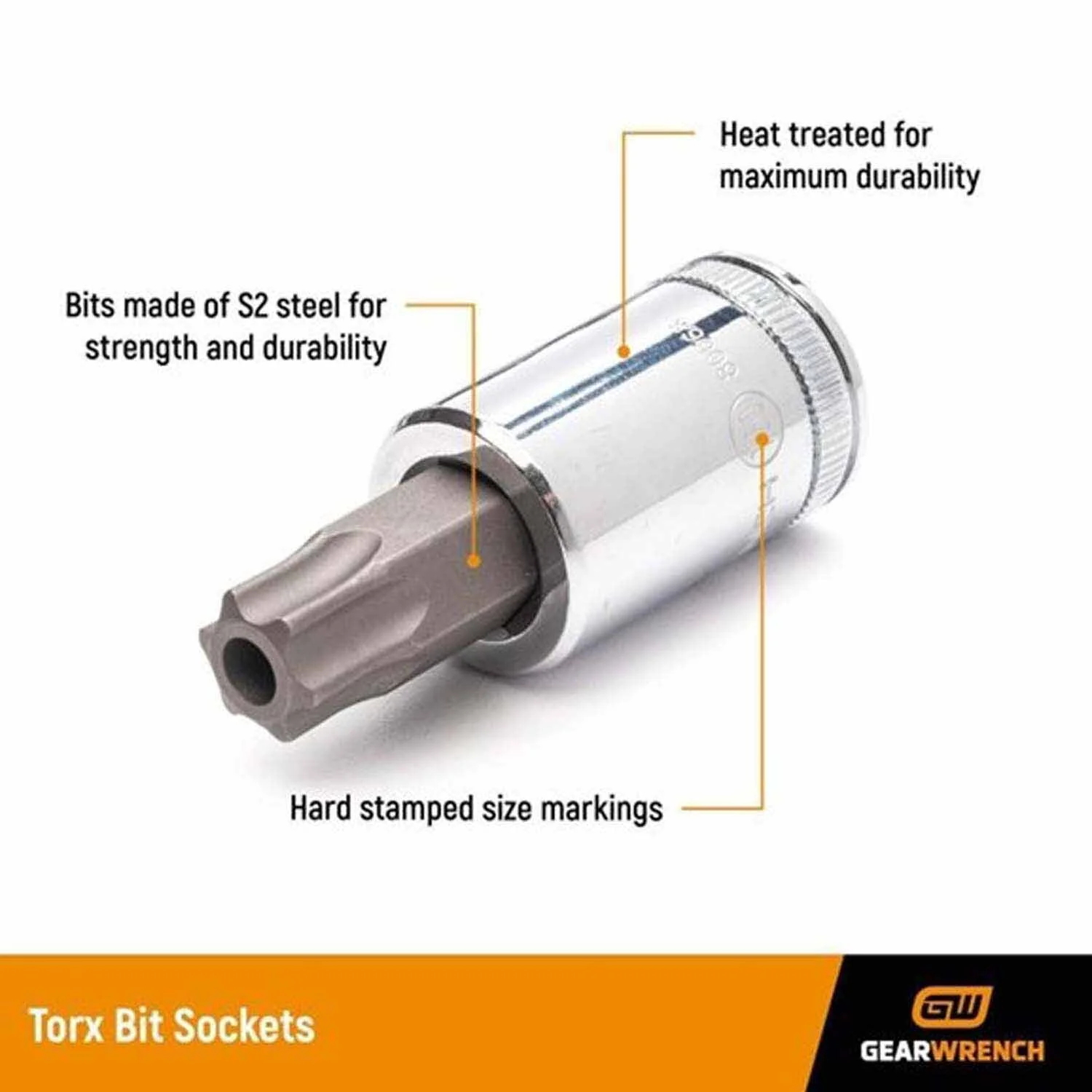 Gearwrench 80459 3/8" Drive Tamper-Proof Torx Bit Socket T55 - Image 2