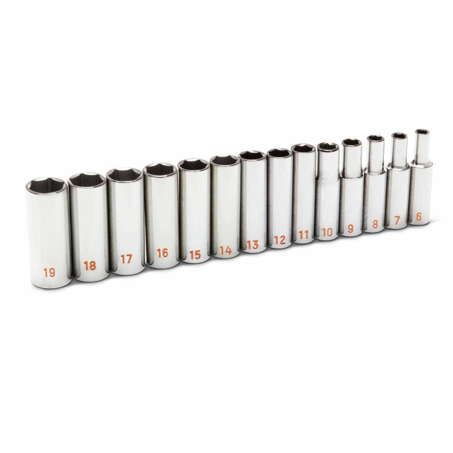GearWrench 80554H 14 Piece 3/8" Drive 6 Point Metric Hi-Viz Deep Socket Set - Image 3