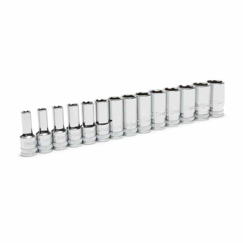 GearWrench 80554S-06 14 Piece 3/8" Drive 6 Point Mid Length Metric Socket Set - Image 7