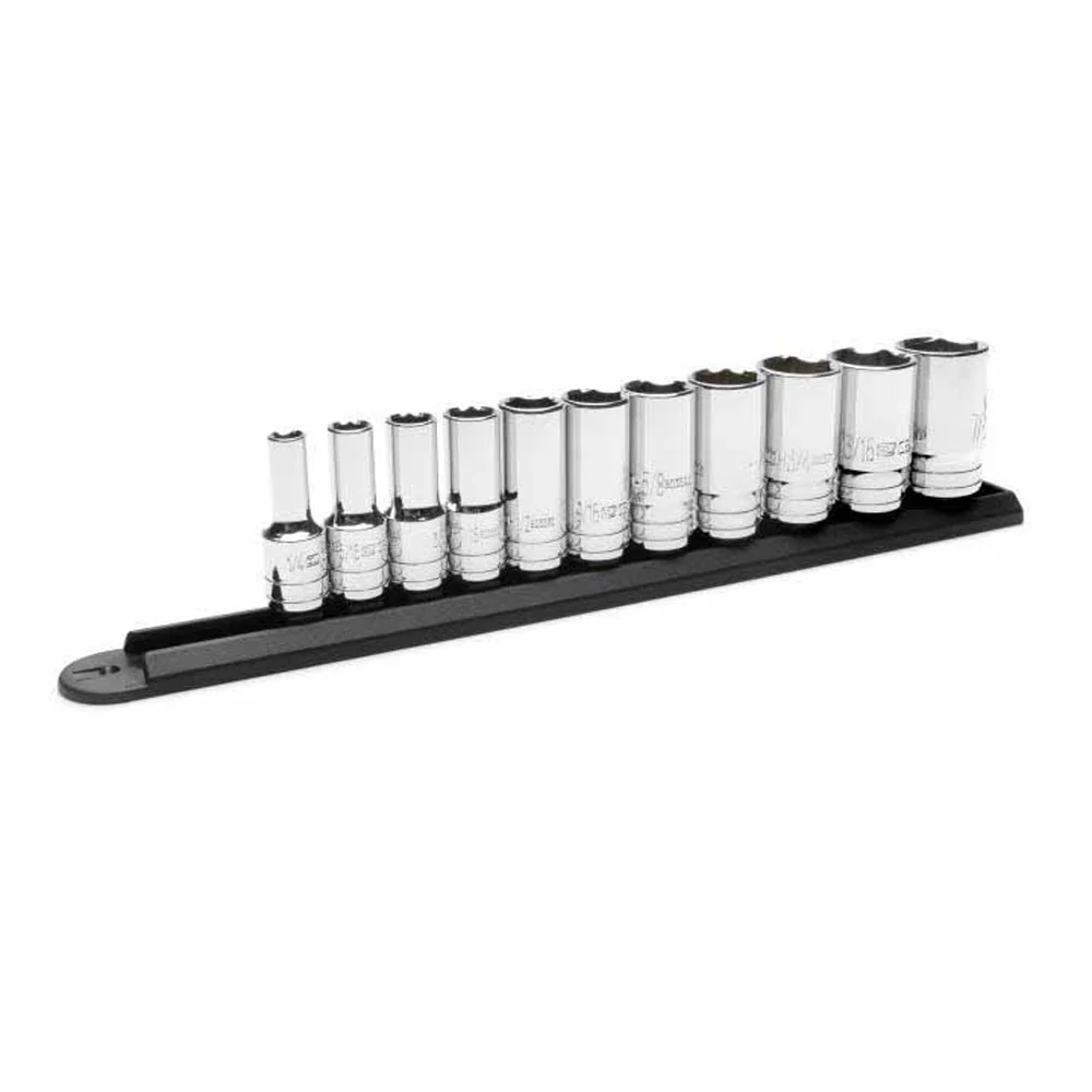 GearWrench 80555S-06 11 Piece 3/8" Drive 6 Point Mid Length SAE Socket Set - Image 4
