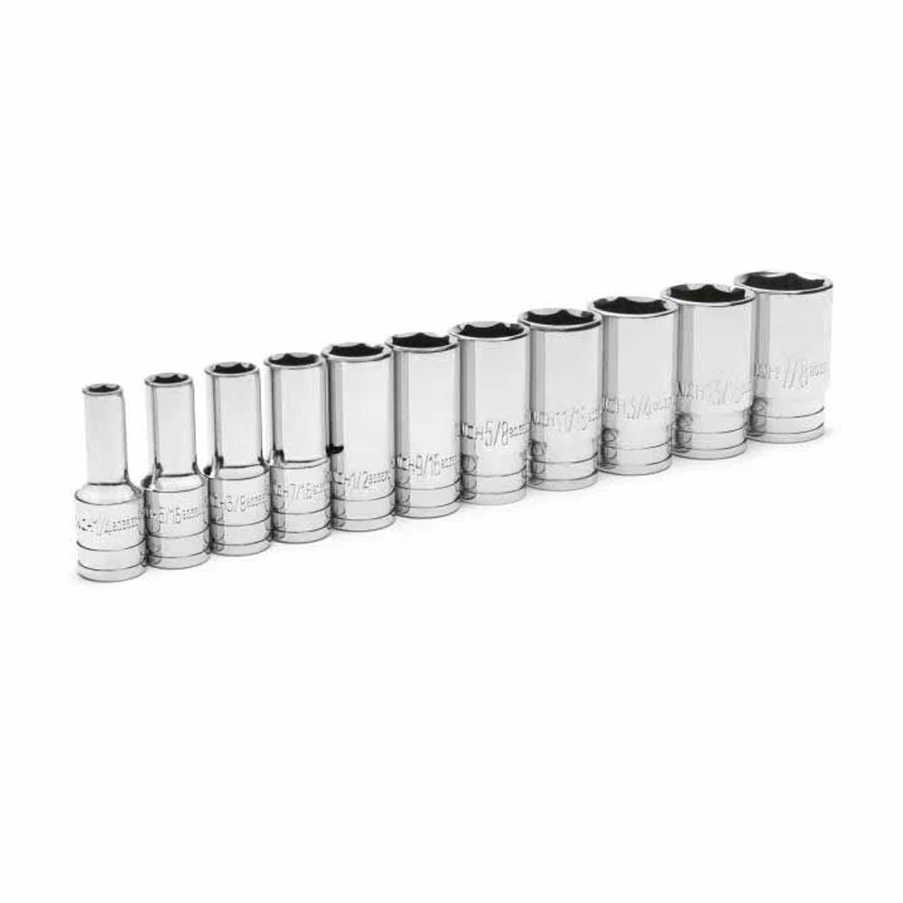 GearWrench 80555S-06 11 Piece 3/8" Drive 6 Point Mid Length SAE Socket Set - Image 5