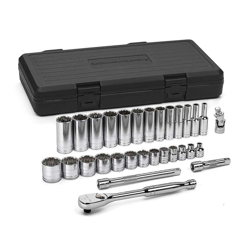 GearWrench 80568 30 Pc. 3/8" Drive 12 Point Standard & Deep SAE Mechanics Tool Set - Image 2