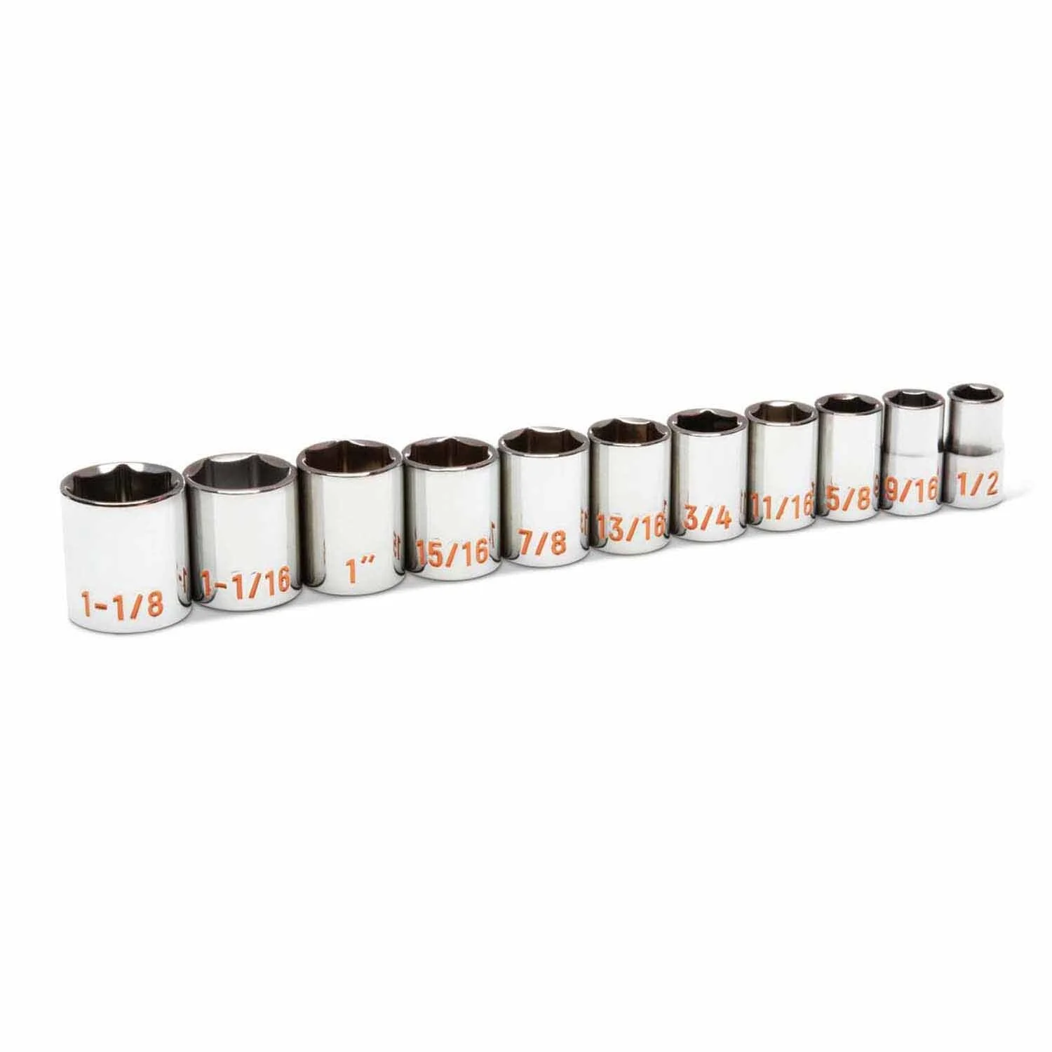 GearWrench 80703H 11 Piece 1/2" Drive 6 Point SAE Hi-Viz Socket Set - Image 3