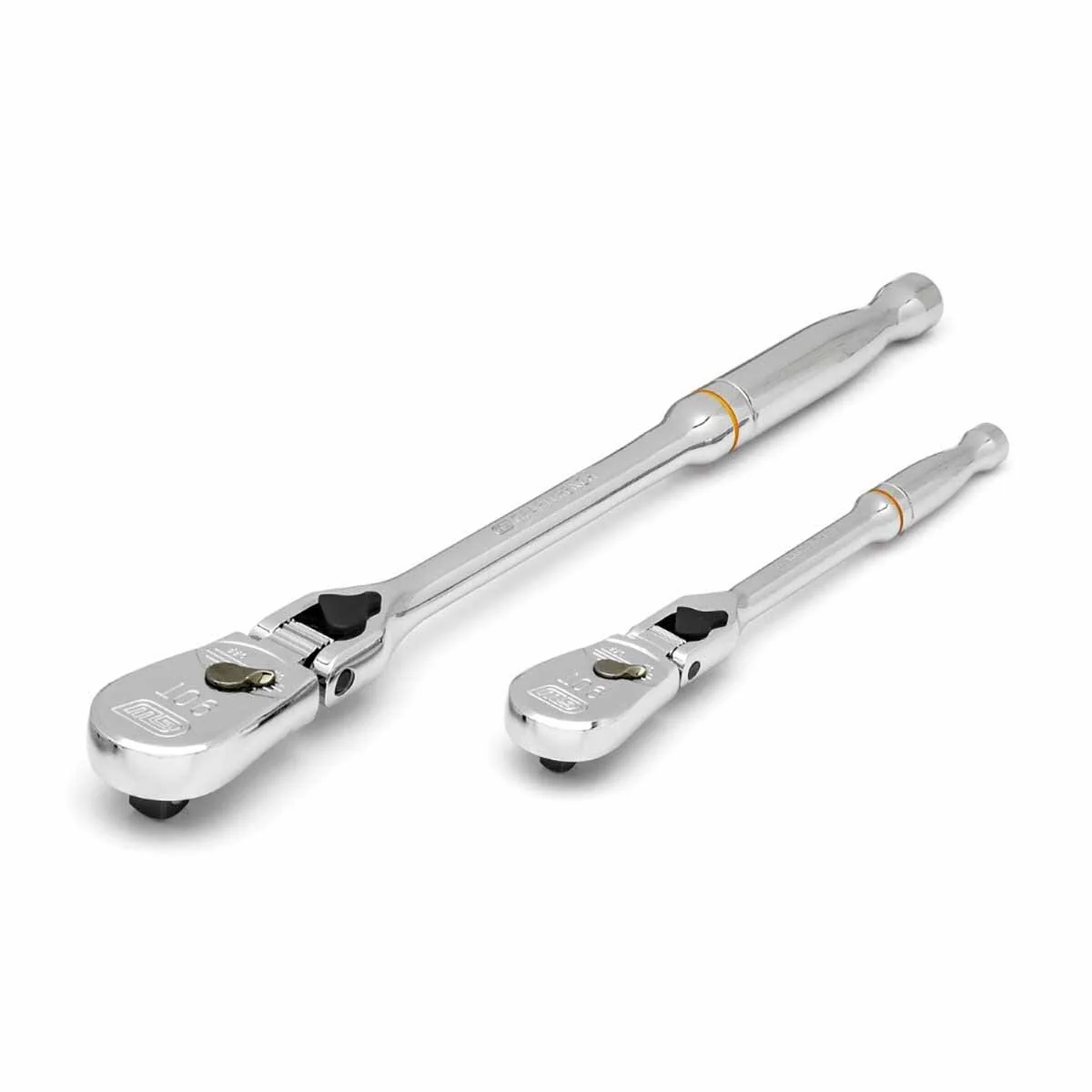 GearWrench 81274T 2 Pc. 1/4" & 3/8" Drive 90-Tooth Locking Flex Head Teardrop Ratchet Set - Image 2