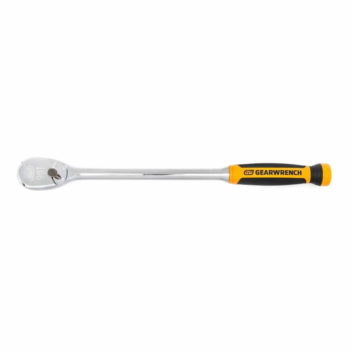 GearWrench 81361T 1/2" Drive 90-Tooth Long Handle Dual Material Teardrop Ratchet 16-1/2" - Image 2