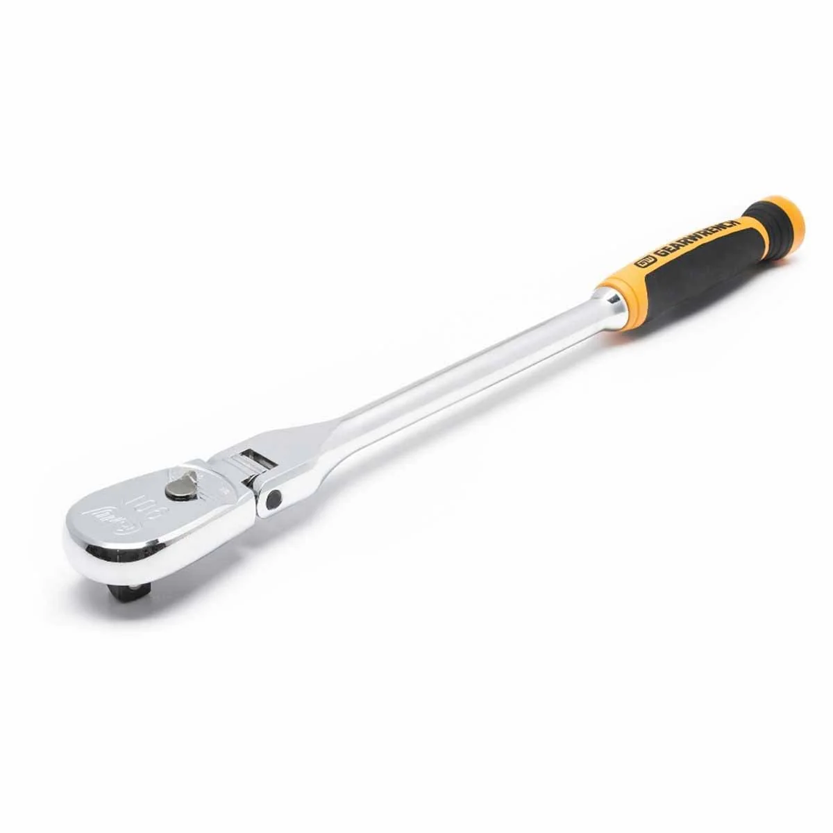 GearWrench 81370T 1/2" Drive 90-Tooth Dual Material Flex Head Teardrop Ratchet 17" - Image 3