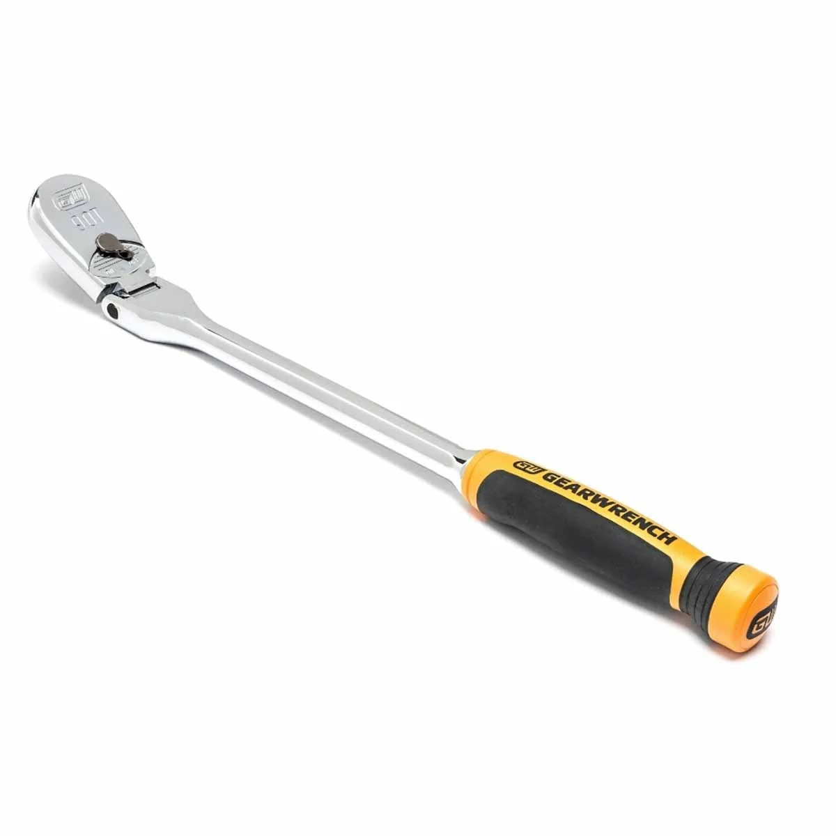 GearWrench 81370T 1/2" Drive 90-Tooth Dual Material Flex Head Teardrop Ratchet 17" - Image 4
