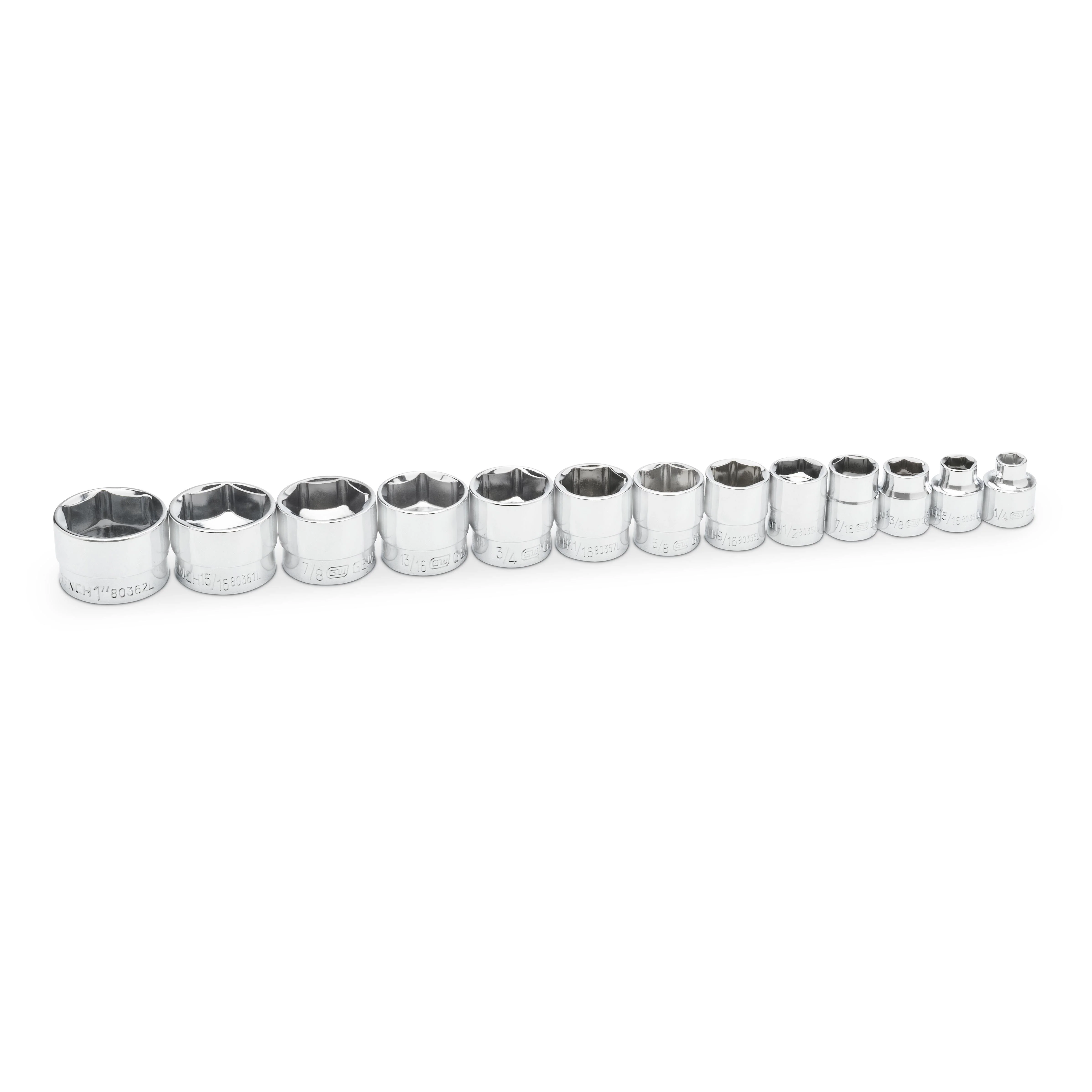 GearWrench 81397 13 Piece 3/8" Drive 6 Point Stubby Socket Set SAE - Image 3