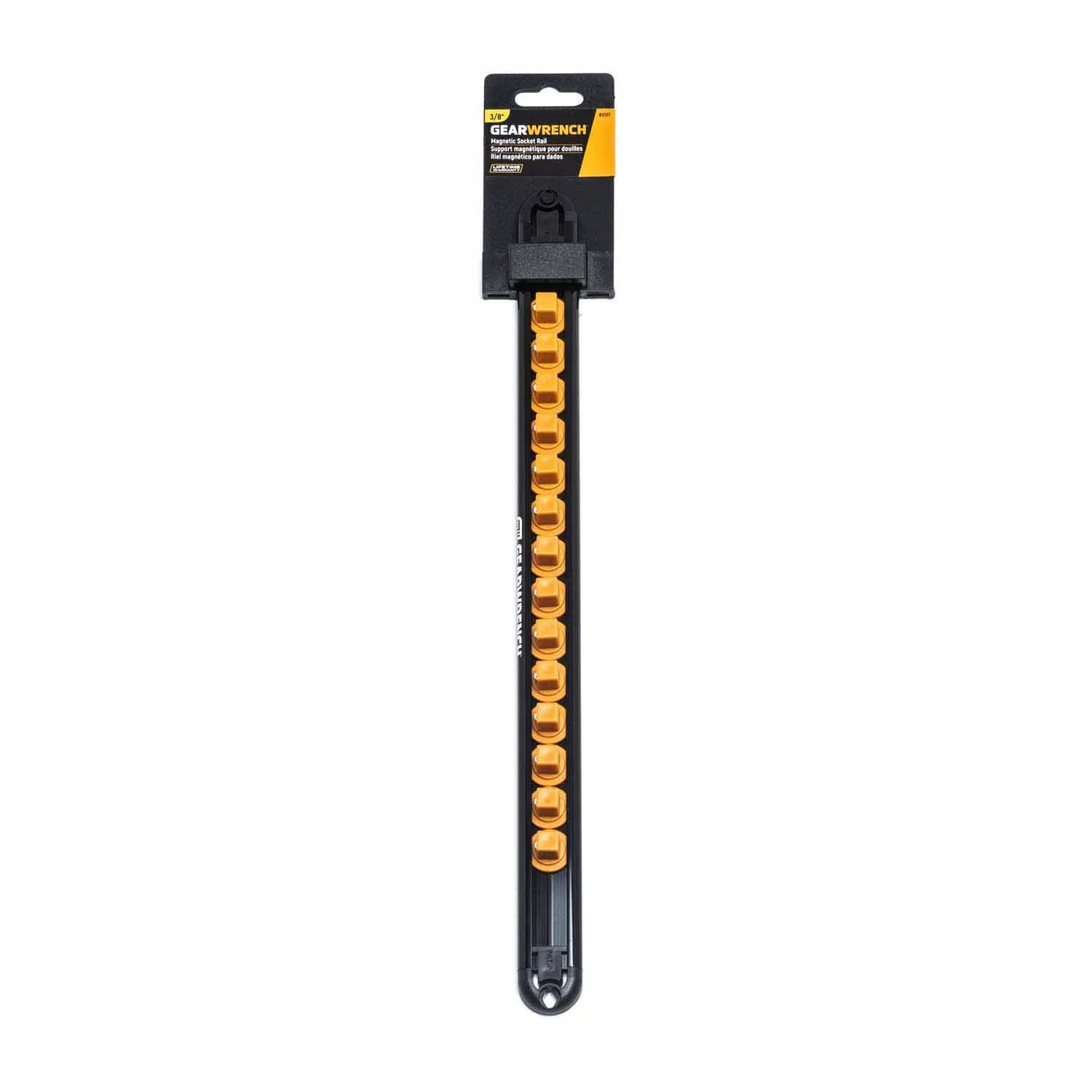 Gearwrench 83127 3/8" Drive Magnetic Socket Rail Includes 14 Clips - Image 3