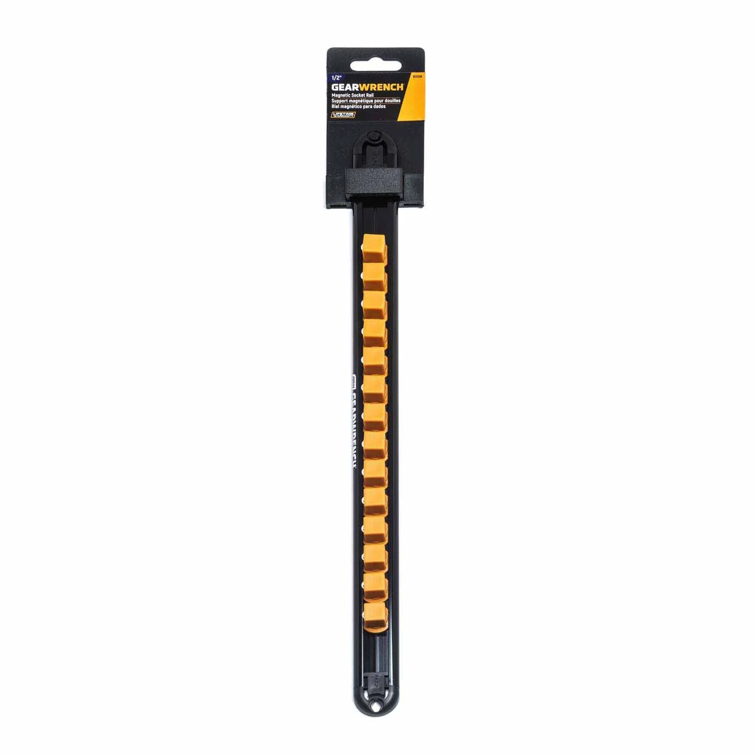Gearwrench 83128 1/2" Drive Magnetic Socket Rail with 14 Clips - Image 3