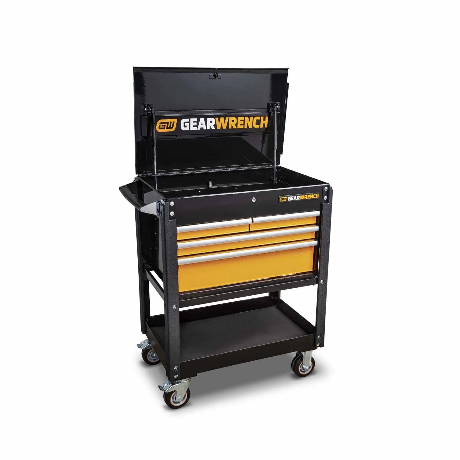 Gearwrench 83168 33" 4 Drawer Black & Orange Utility Cart - Image 3