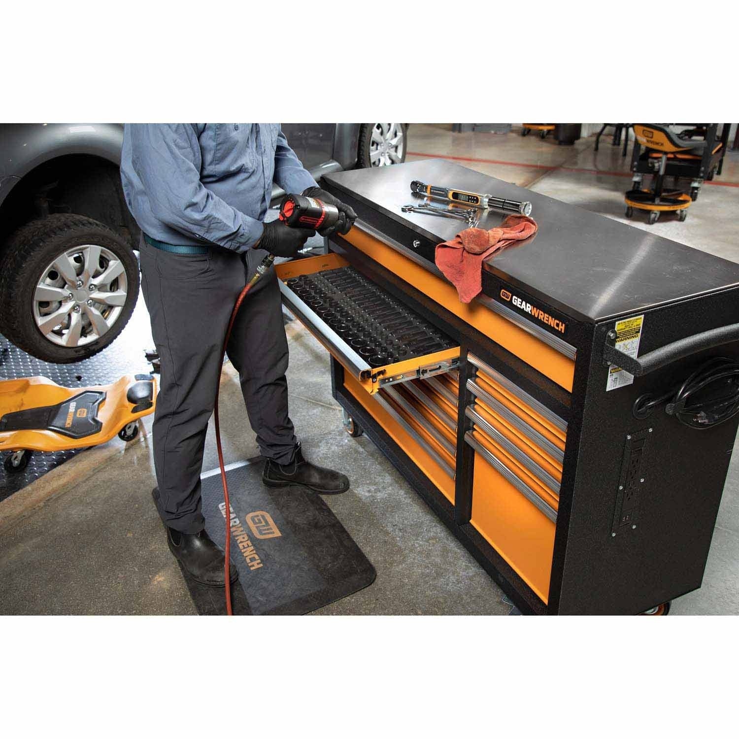 GEARWRENCH 83247 52" 11 Drawer GSX Series Rolling Tool Cabinet with Stainless Steel Worktop - Image 8