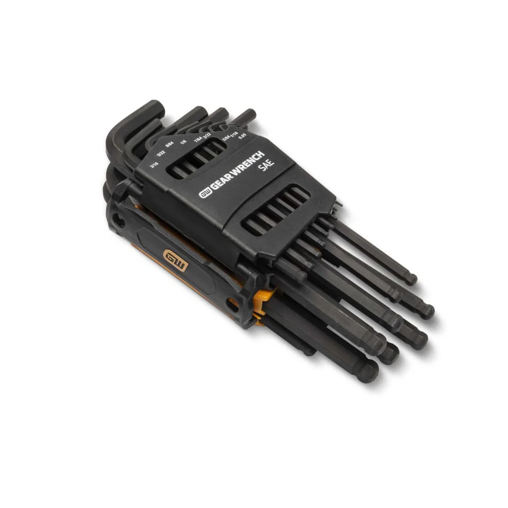 GearWrench 83505 26 Piece SAE/Metric Ball End Long Arm Hex Key Set - Ball End, Long Arm, SAE & Metric Sizes - Image 5