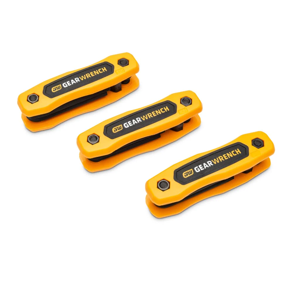 GearWrench 83512 25 Piece SAE/Metric/Torx Folding Hex Key Set - Fold Up Hex Key Set with Dual Material Handle and Alloy Steel Keys - Image 4