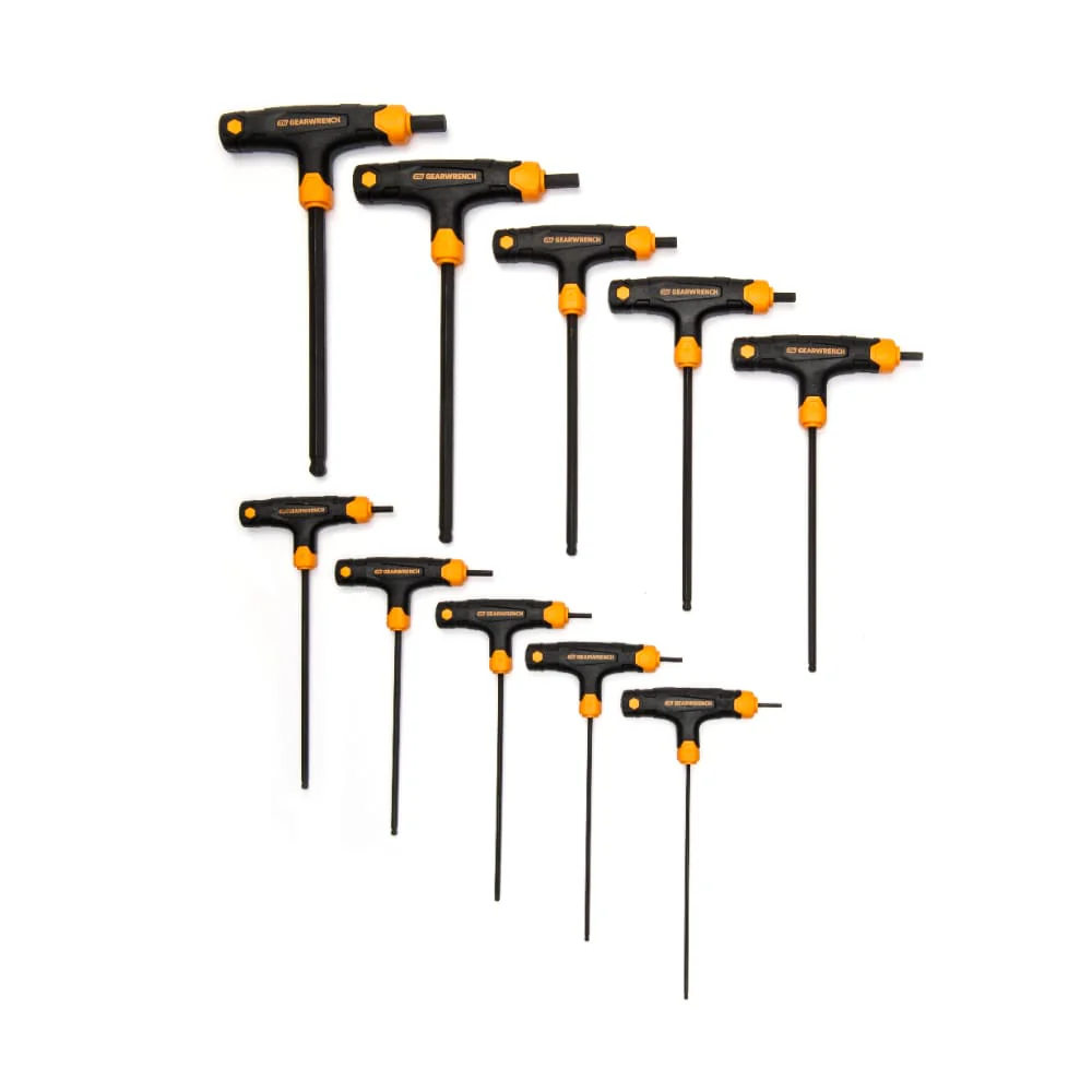 GearWrench 83523 10 Piece SAE Ball End T-Handle Hex Key Set - Image 5