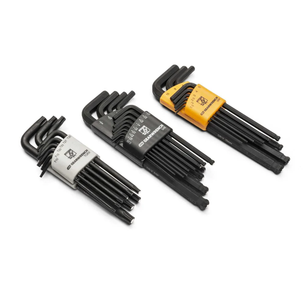 GearWrench 83527 31 Piece Magnetic Long Ball End SAE/Metric/Torx Hex Key Set - Image 2