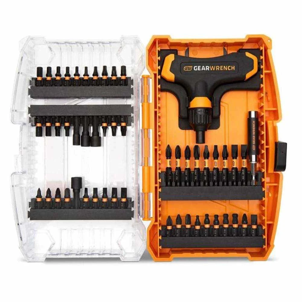 Gearwrench 83535 51 Piece 1/4" Hex Micro Bits Set with Ratcheting T-Handle - Image 3