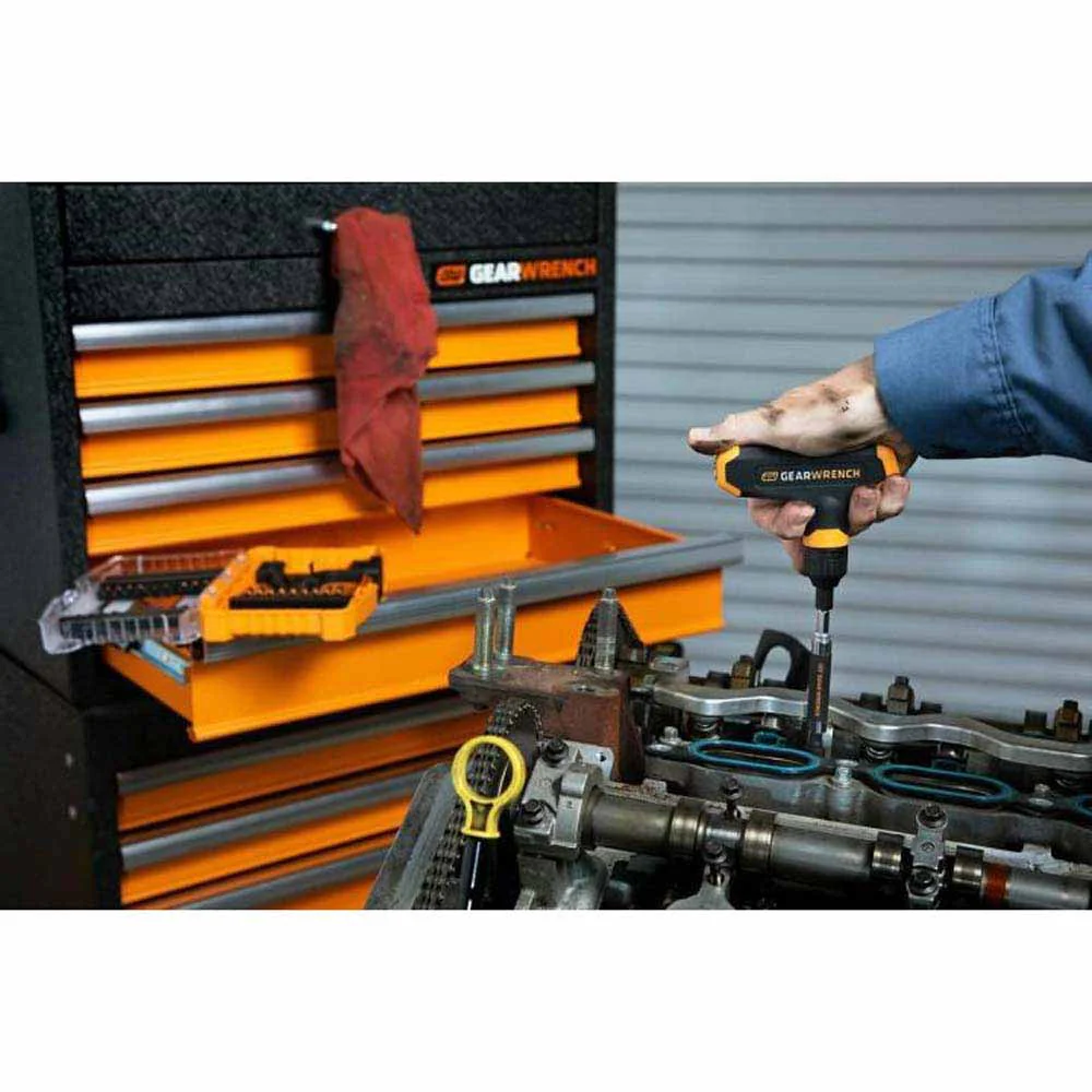 Gearwrench 83535 51 Piece 1/4" Hex Micro Bits Set with Ratcheting T-Handle - Image 8