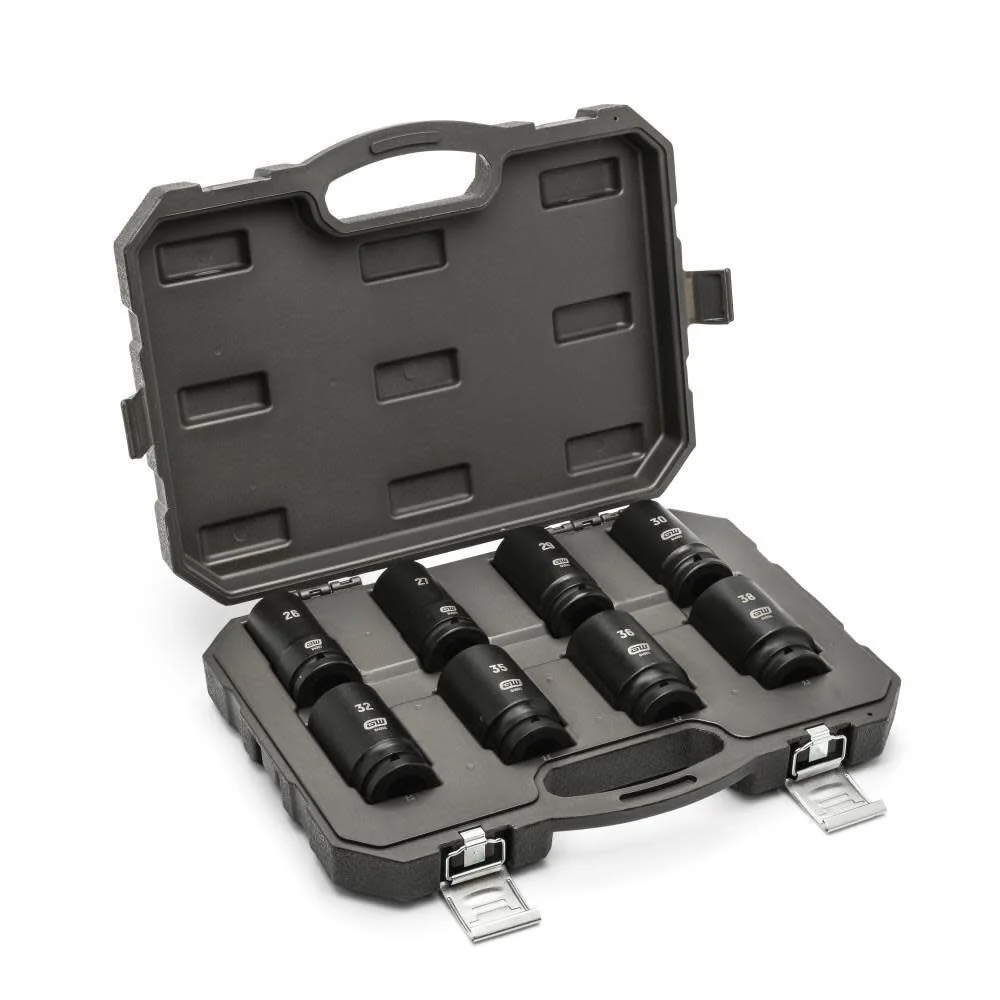 GearWrench 84032 3/4" Drive 6 Point Deep Metric Impact Socket Set 8pc - Image 2