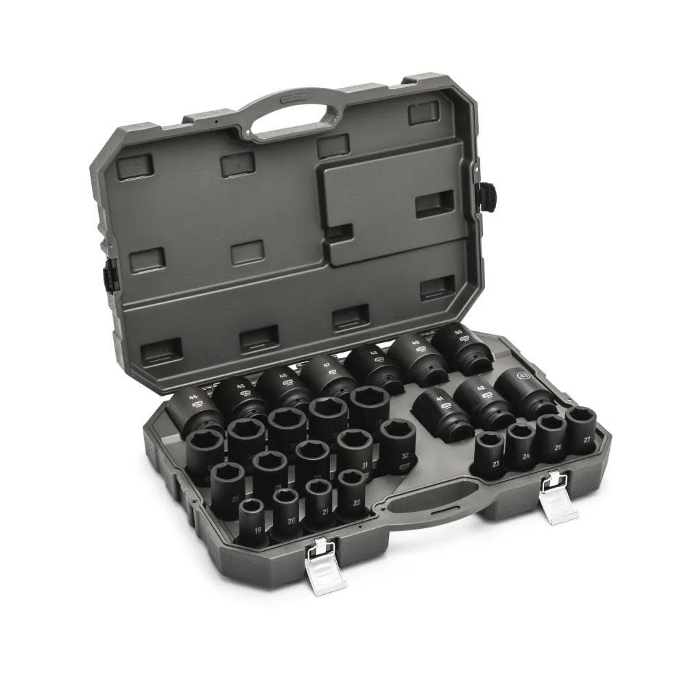 GearWrench 84033 28 Piece 3/4" Drive 6 Point Deep Metric Impact Socket Set - Image 2