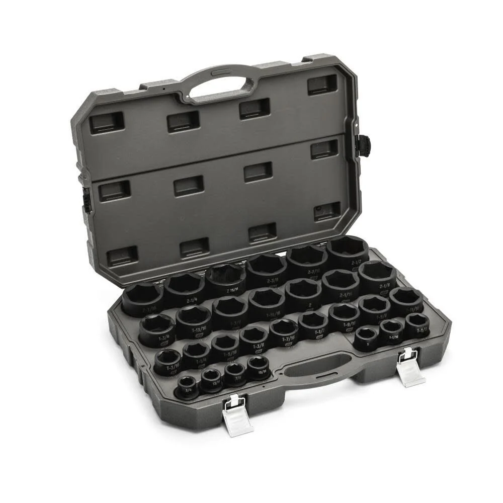 GearWrench 84035 29 Piece 3/4" Drive 6 Point SAE Impact Socket Set - Image 2