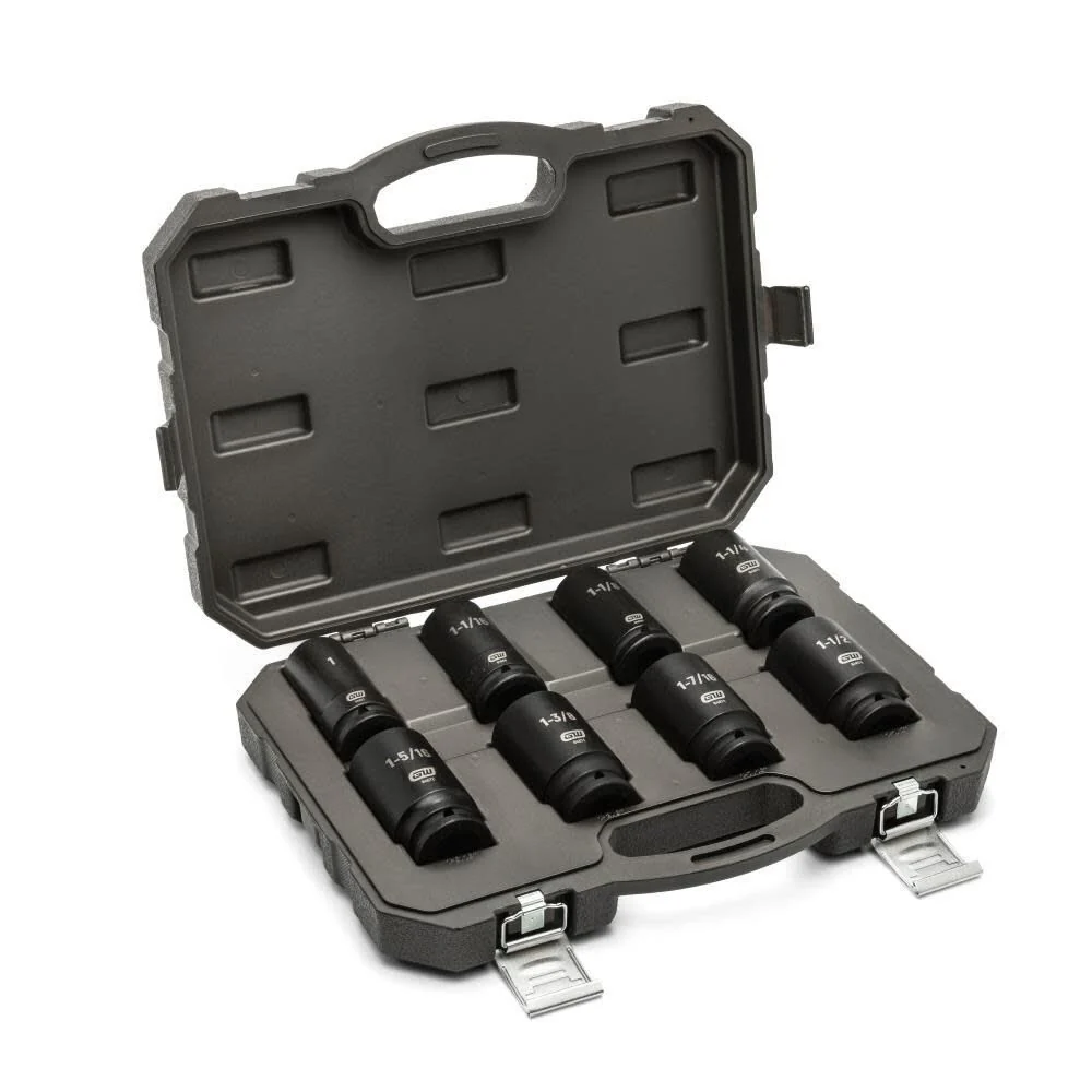 GearWrench 84036 8 Piece 3/4" Drive 6 Point Deep SAE Impact Socket Set - Image 2