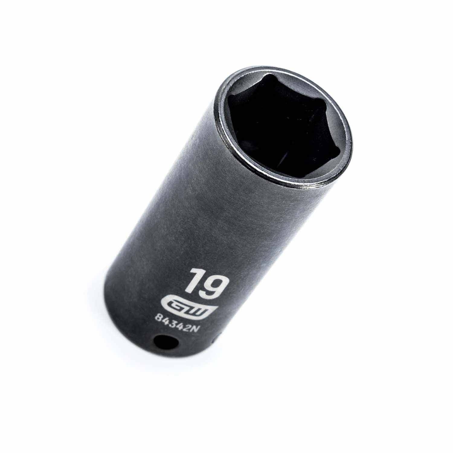 Gearwrench 84342N 3/8" Drive 6 Point Deep Impact Metric Socket 19mm - Image 2