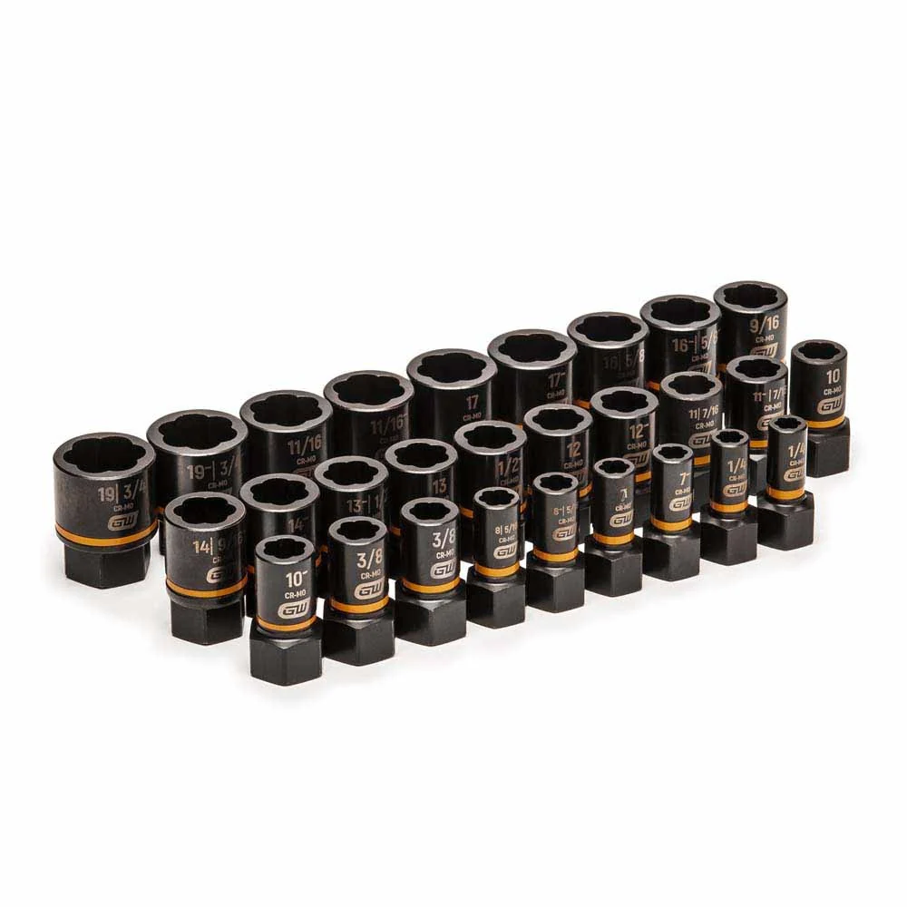 GearWrench 84784 28 Pc. 1/4" & 3/8" Drive Bolt Biter Impact Extraction Socket Set - Image 5