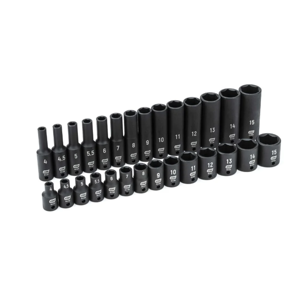 GearWrench 84901 28 Pc. 1/4" Drive 6 Point Standard & Deep Impact Metric Socket Set - Image 2