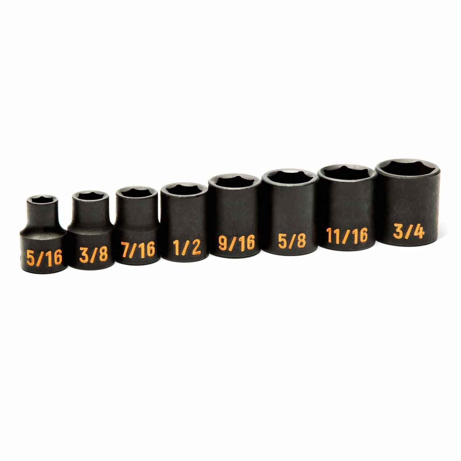 GearWrench 84910H 8 Piece 3/8" Drive 6 Point SAE Hi-Viz Impact Socket Set - Image 3