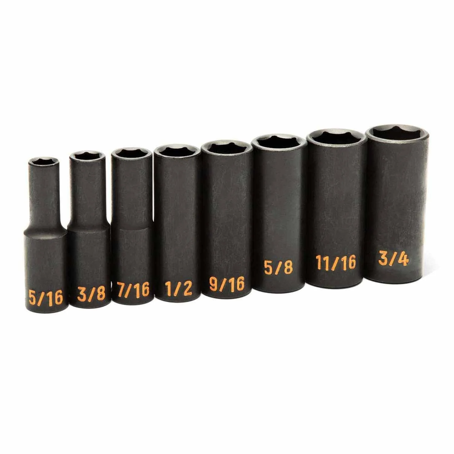GearWrench 84915H 8 Piece 3/8" Drive 6 Point SAE Hi-Viz Deep Impact Socket Set - Image 3