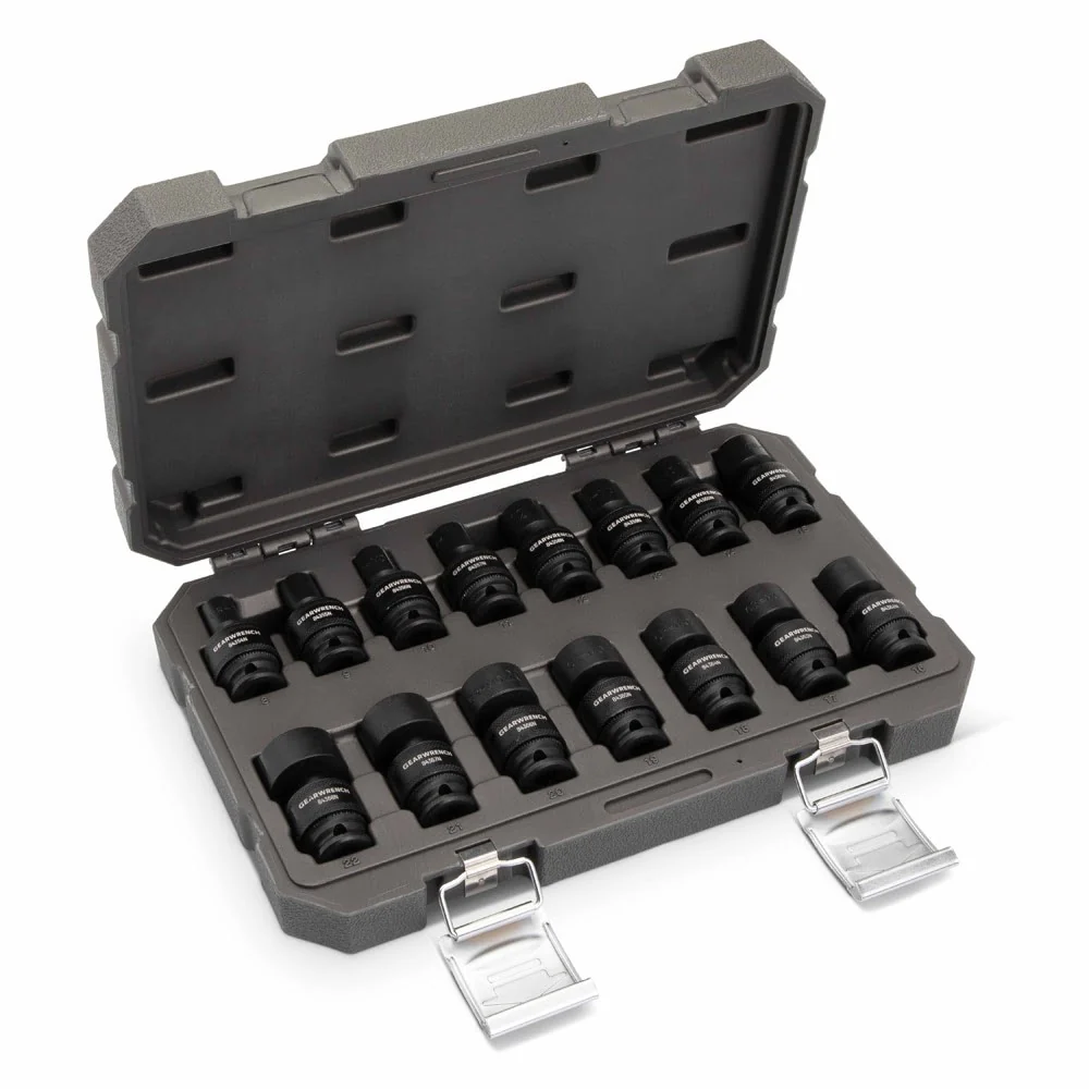 GearWrench 84918N 15 Pc. 3/8" Drive 6 Point Standard Universal Impact Metric Socket Set - Image 4