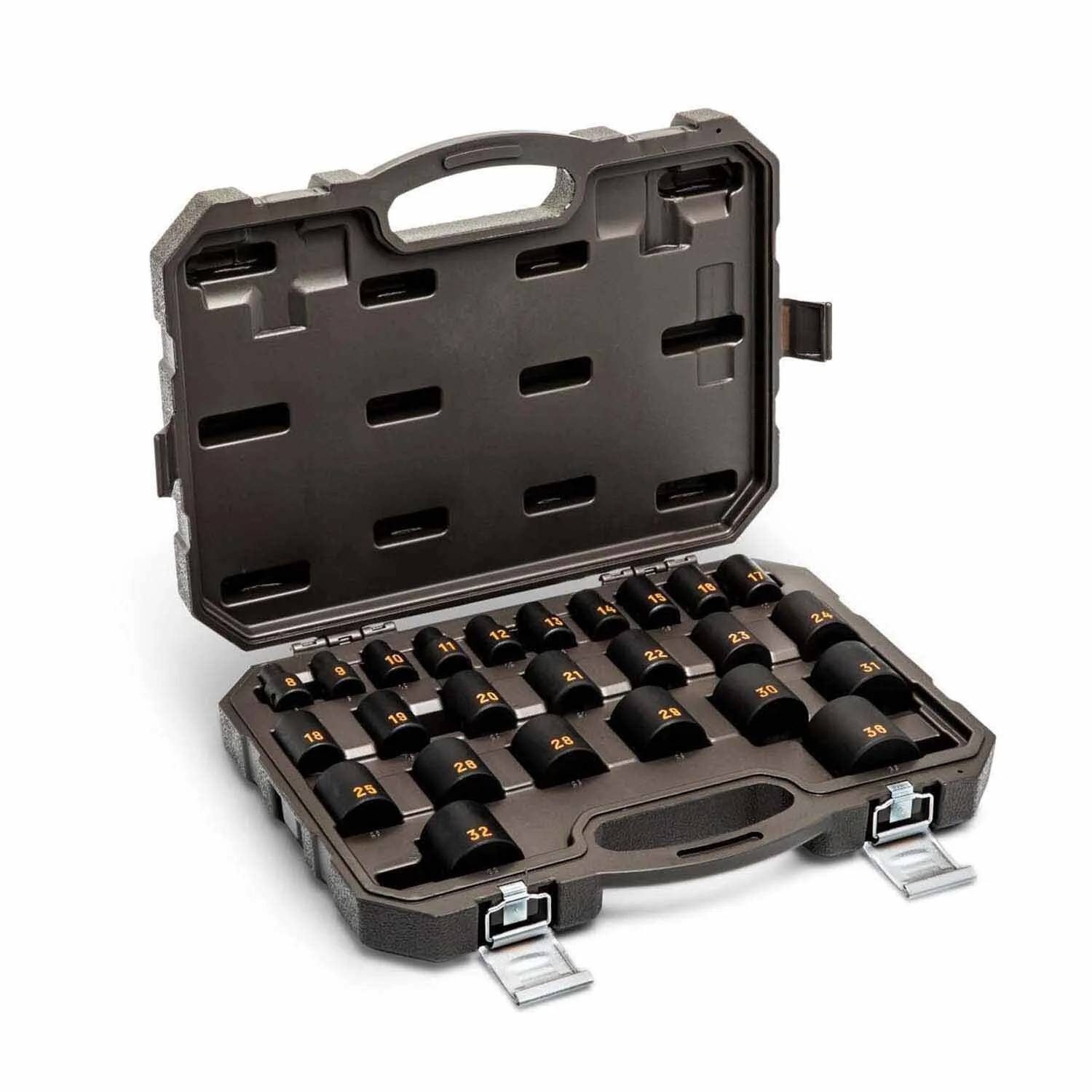 GearWrench 84933H 25 Piece 1/2" Drive 6 Point Metric Hi-Viz Impact Socket Set - Image 3