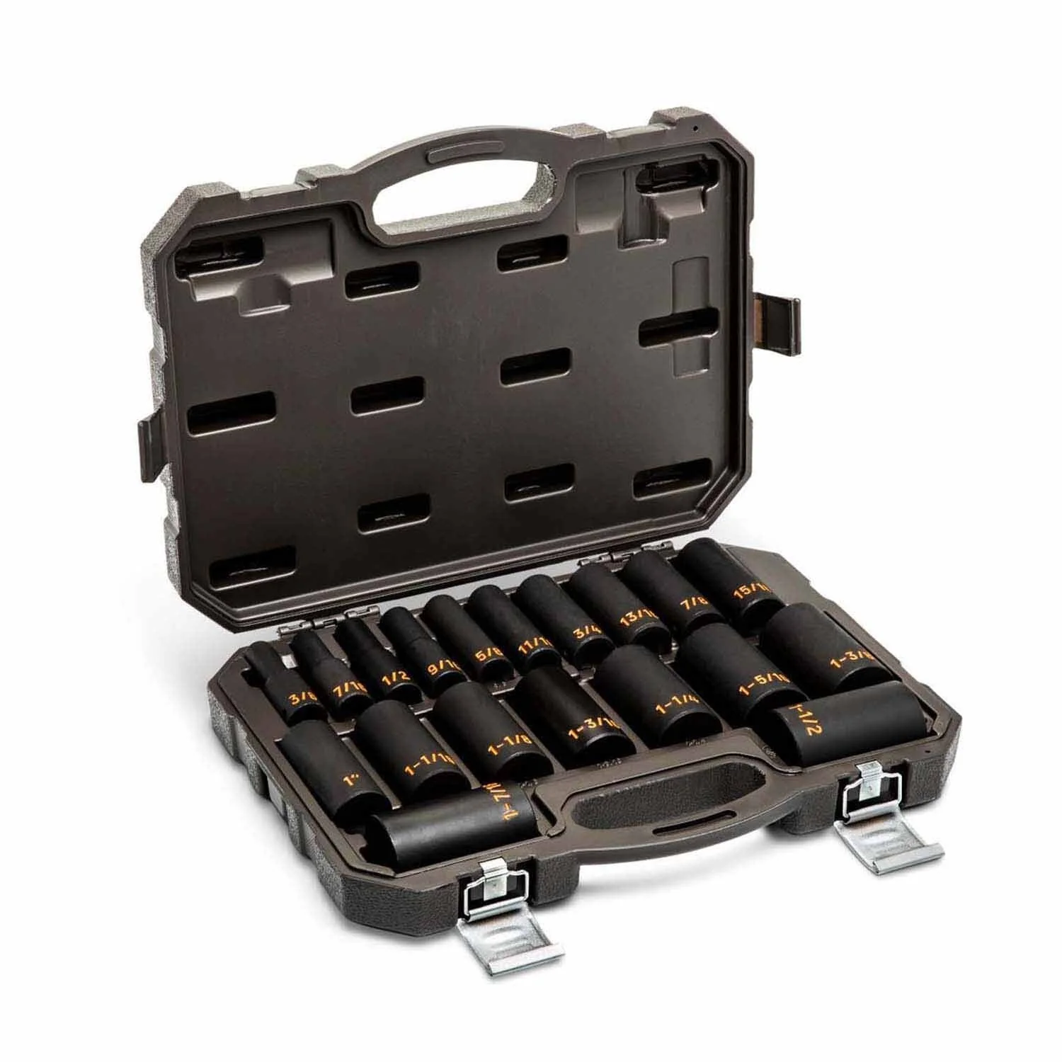 GearWrench 84934H 19 Piece 1/2" Drive 6 Point SAE Hi-Viz Deep Impact Socket Set - Image 3