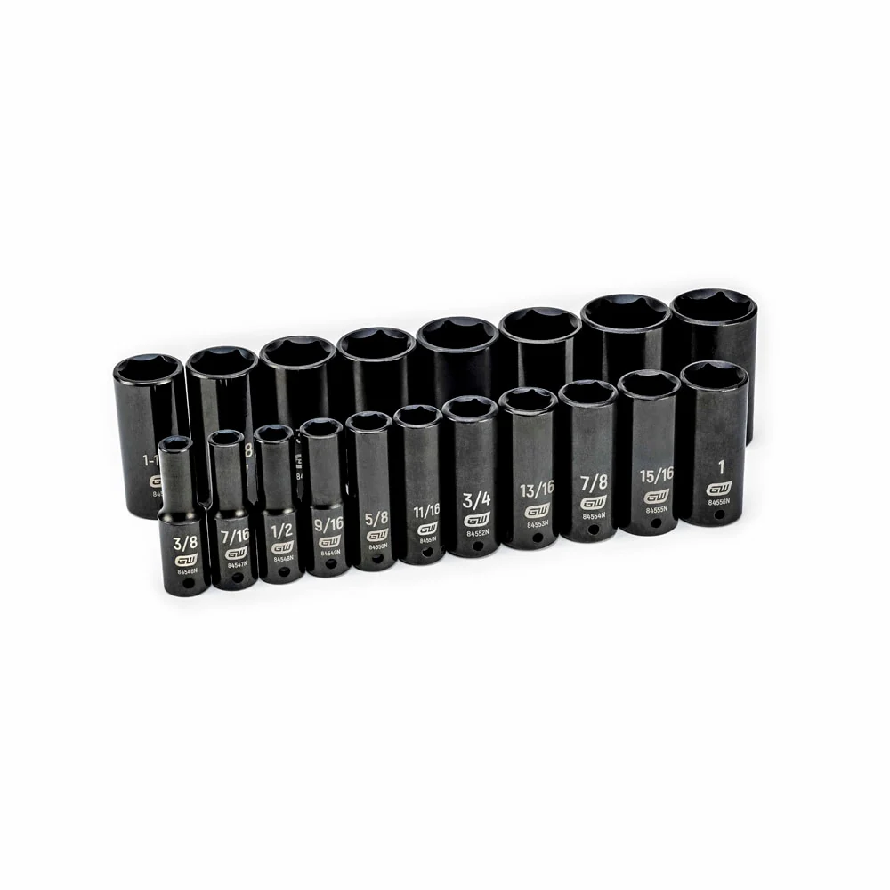 GearWrench 84934N 19 Pc. 1/2" Drive 6 Point Deep Impact SAE Socket Set - Image 3