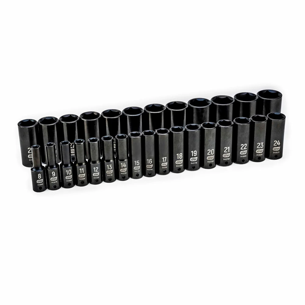 GearWrench 84935N 29 Pc. 1/2" Drive 6 Point Deep Impact Metric Socket Set - Image 2