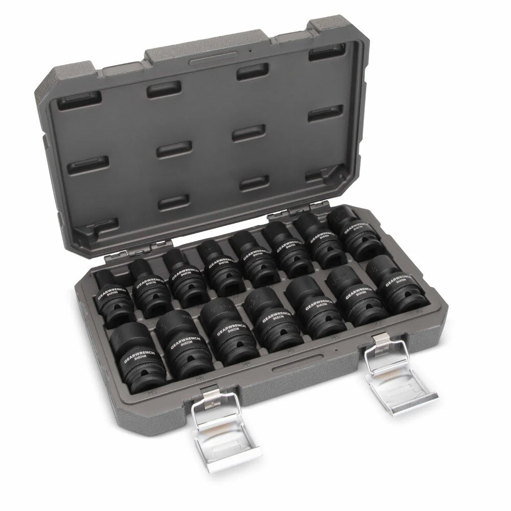 GearWrench 84939N 15 Pc. 1/2" Drive 6 Point Standard Universal Impact Metric Socket Set - Image 3