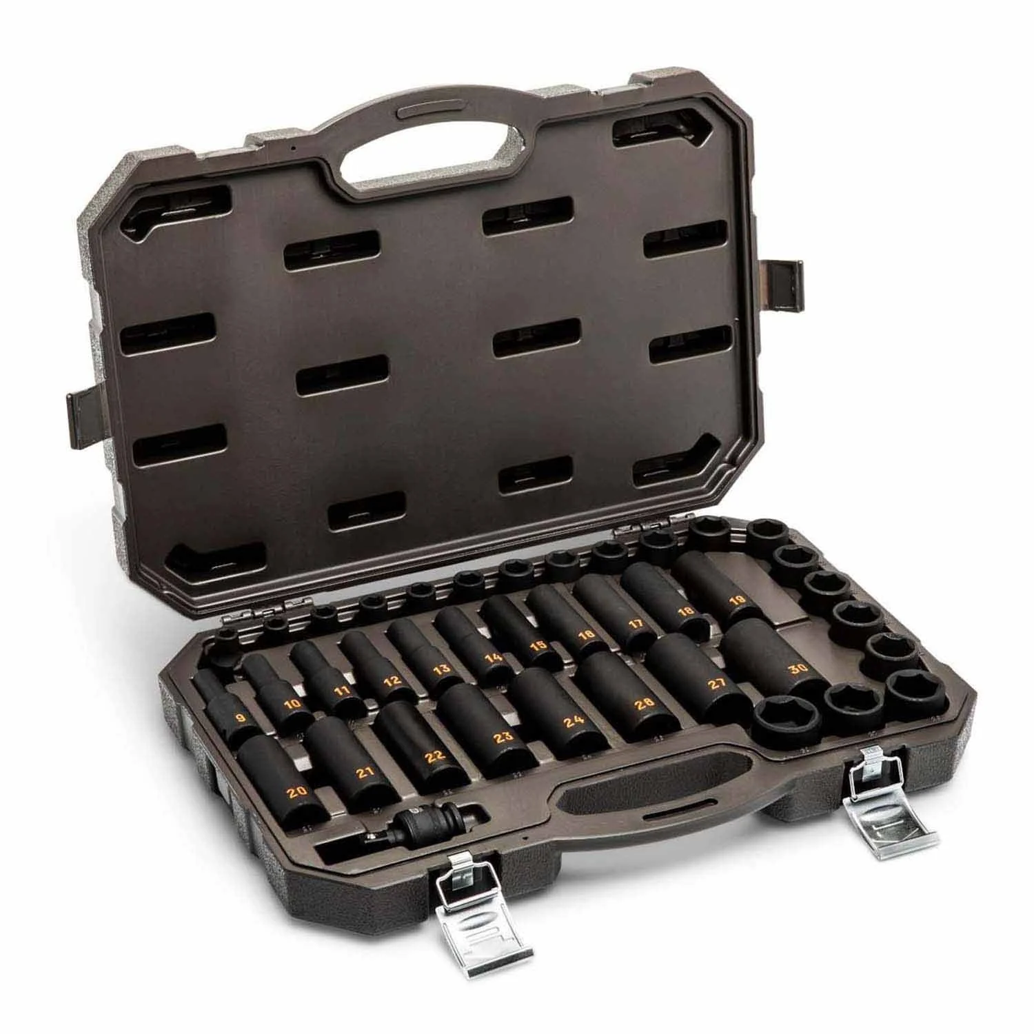 GearWrench 84948H 39 Piece 1/2" Drive 6 Point Metric Hi-Viz Standard & Deep Impact Socket Set - Image 3