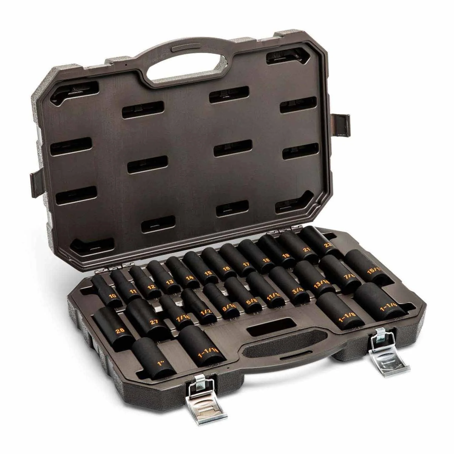 GearWrench 84949H 27 Piece 1/2" Drive 6 Point SAE Hi-Viz/Metric Hi-Viz Deep Impact Socket Set - Image 3
