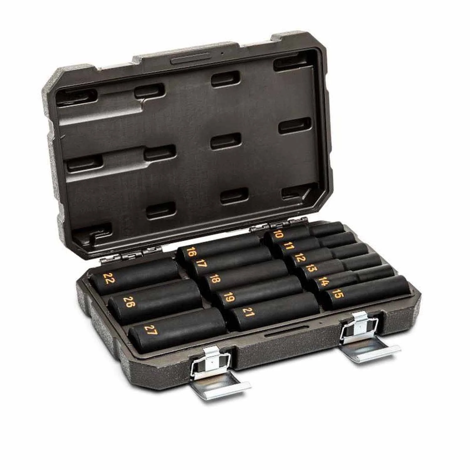 GearWrench 84955H 14 Piece 1/2" Drive 6 Point Metric Hi-Viz Deep Impact Socket Set - Image 3