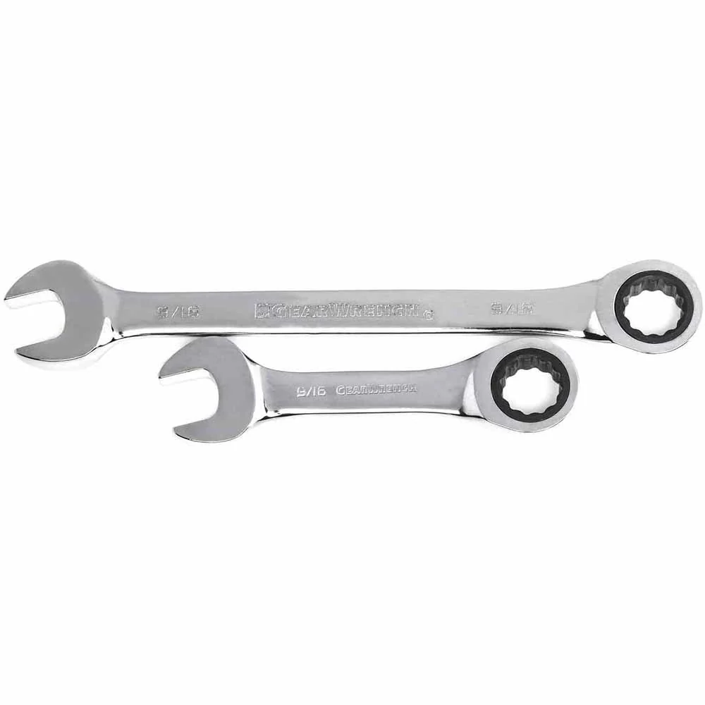 GearWrench 85034 34 Pc. 72-Tooth 12 Point Standard & Stubby Ratcheting Combination SAE/Metric Wrench Set - Image 3